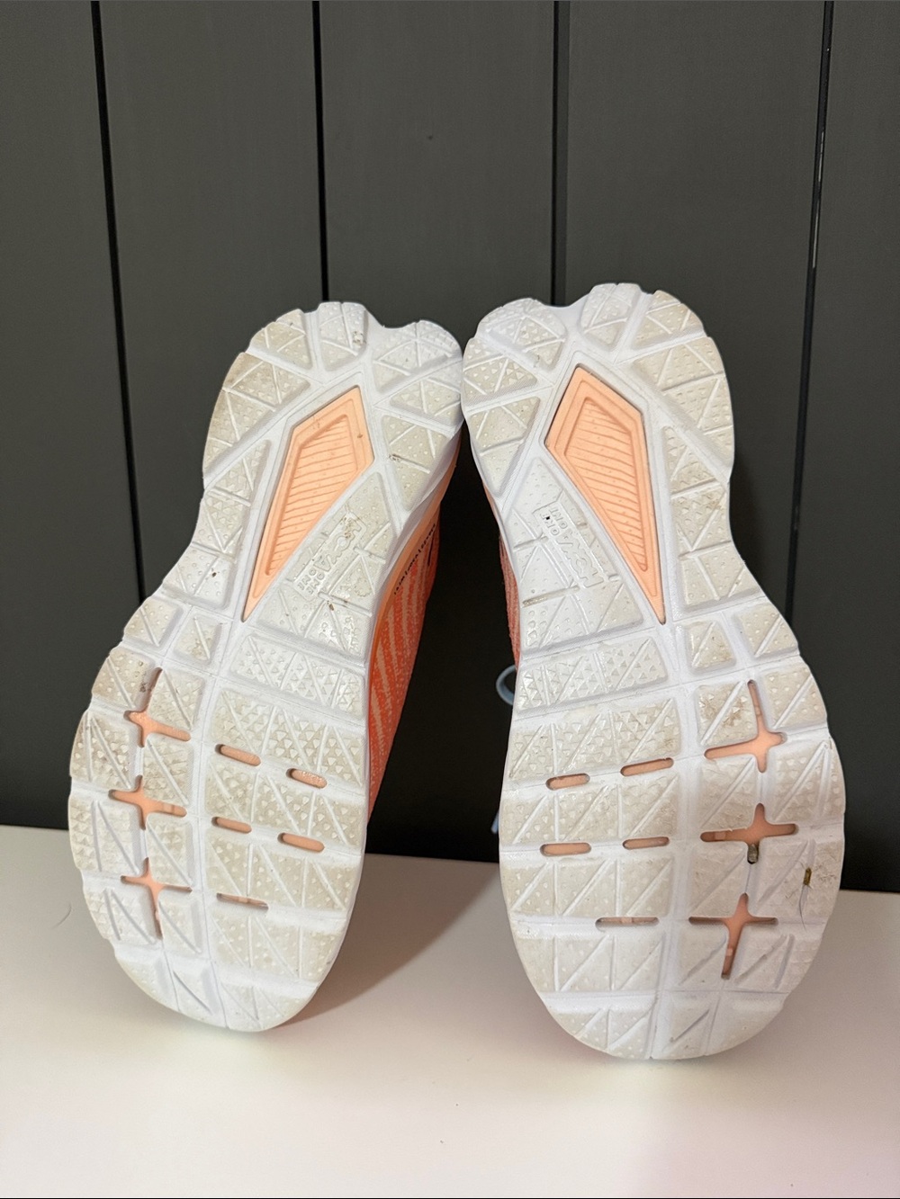 Hoka Coral Orange and Light Blue Women's Running Sneakers 8.5 - Picture 7 of 9